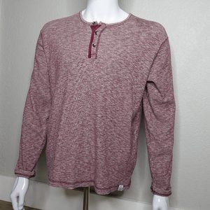 Lucky Brand Thermal Henley Long Sleeve Shirt Large